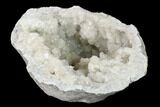 Keokuk Quartz Geode with Calcite & Pyrite (Half) - Iowa #144751-2